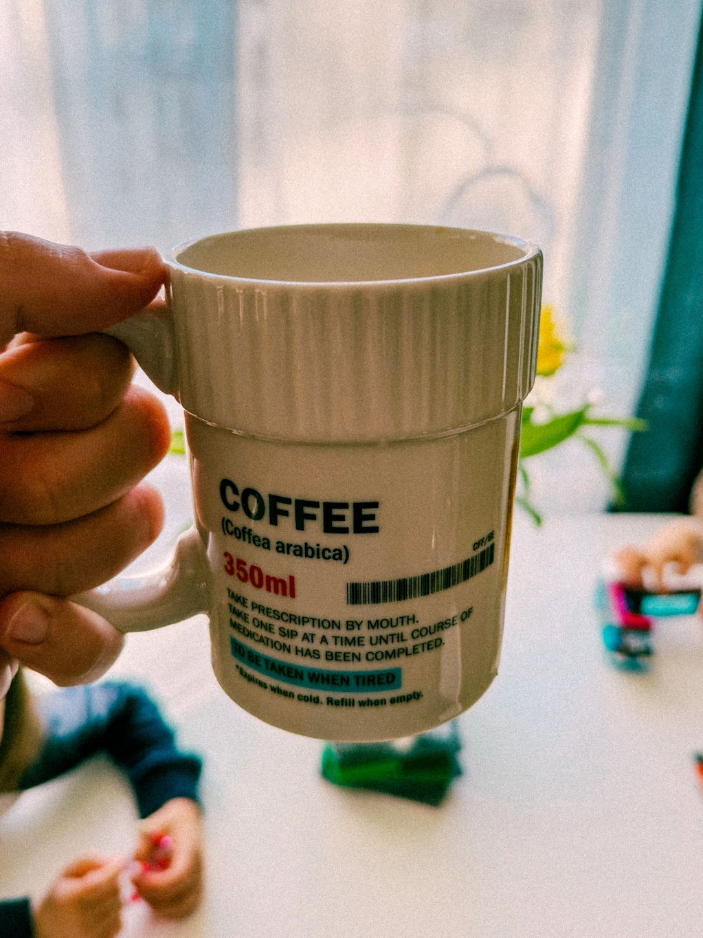 A mug labeled Coffee